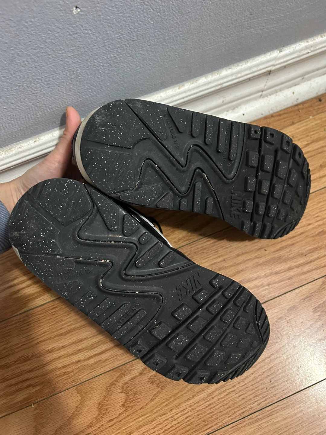 Size 6Y Kids Nike Air Max 90 Black White Sneakers - photo 5