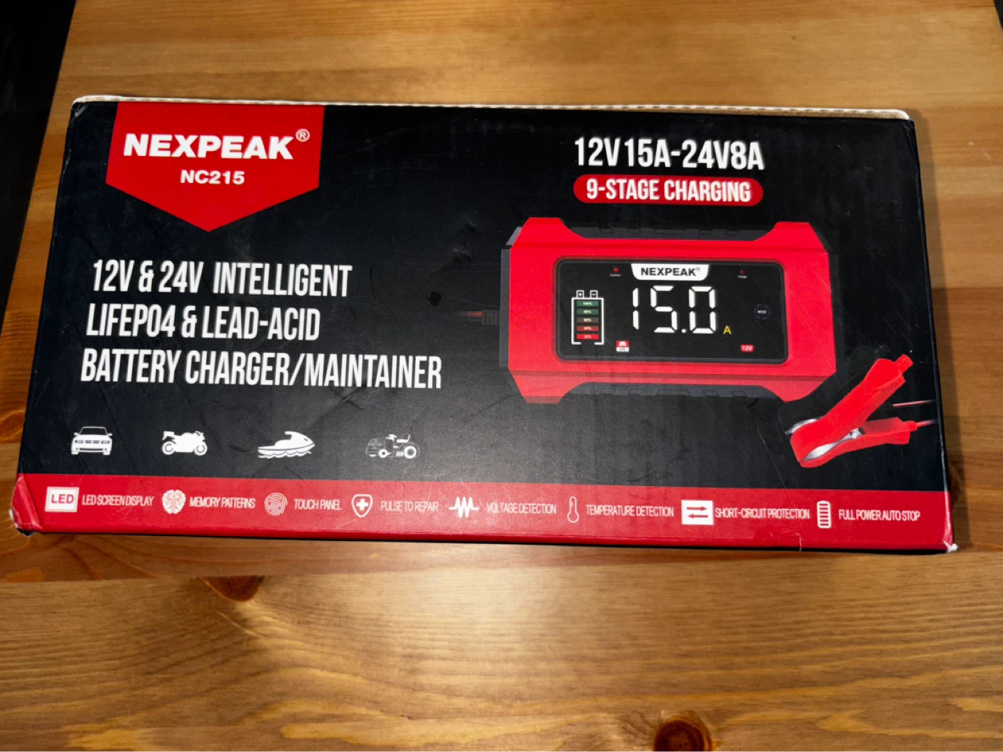 NEXPEAK NC215 12V/24V Battery Charger/Maintainer - photo 2