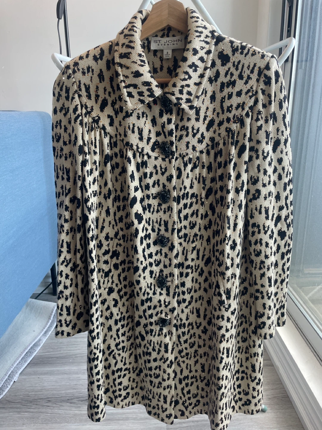 St. John Evening Leopard Print Blazer Size 2