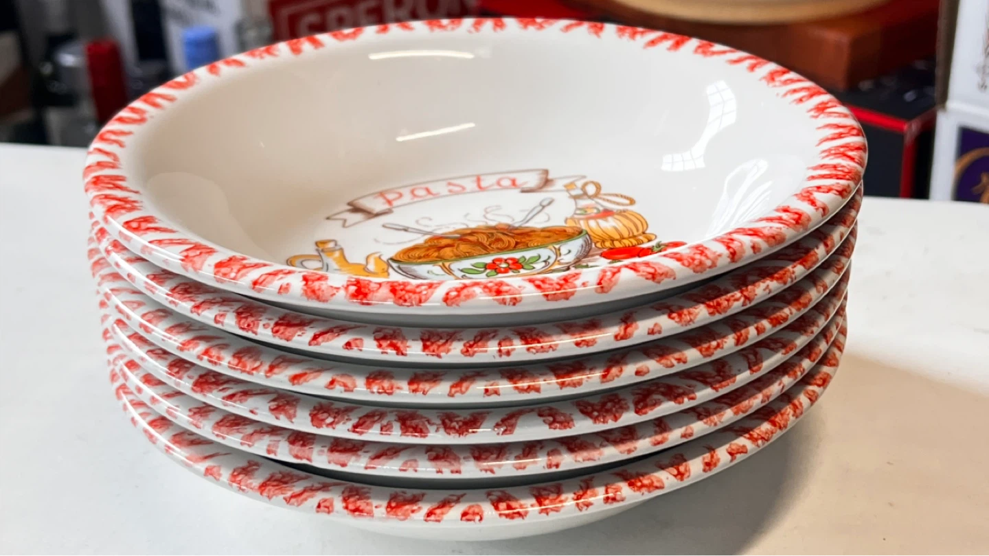 Set of 6 Vintage "Pasta" Bowls - photo 2