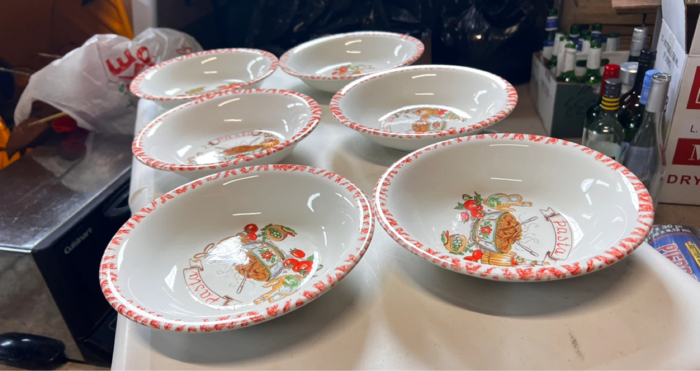 Set of 6 Vintage "Pasta" Bowls - photo 4