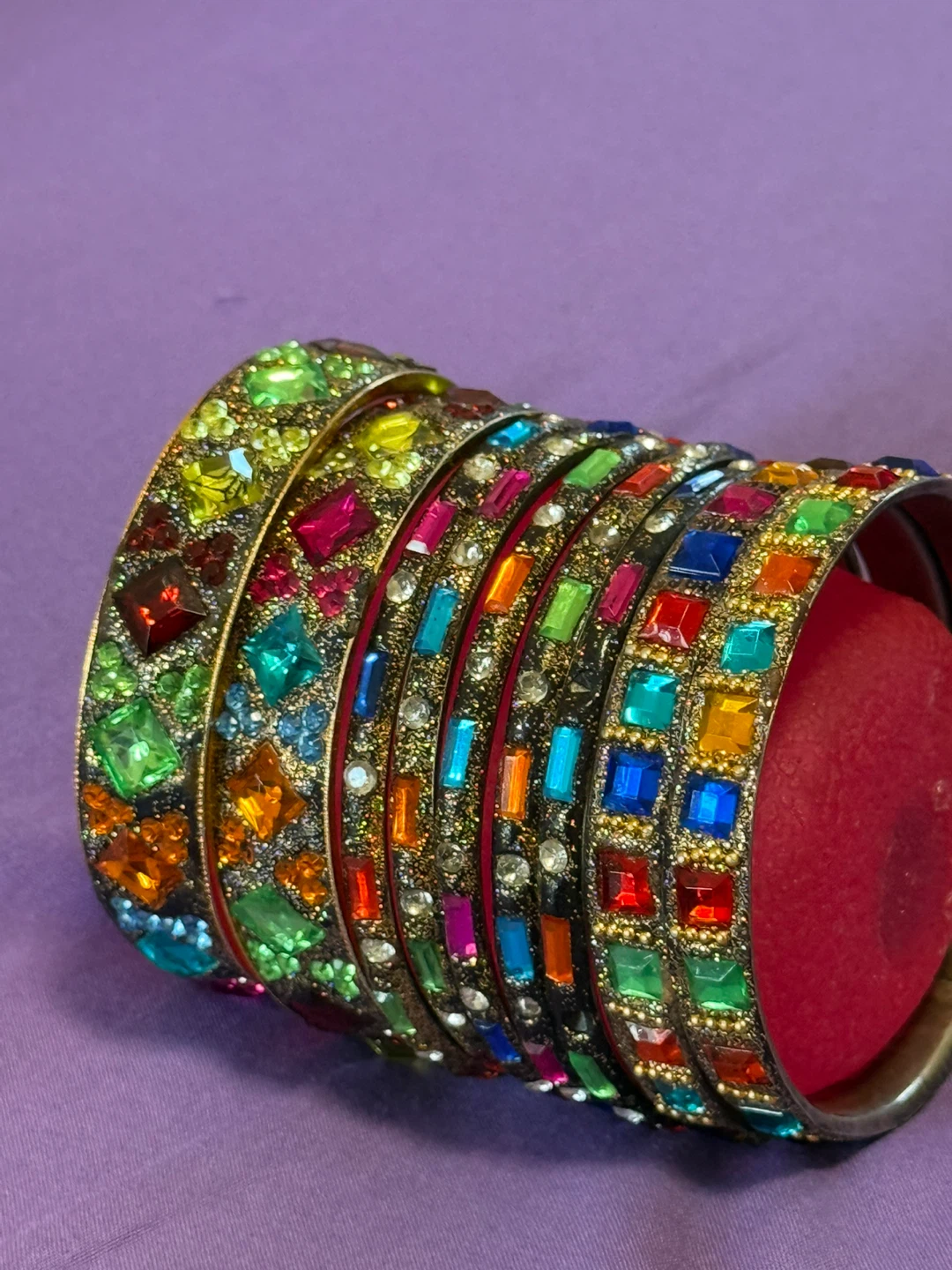 Set of 6 jewelled bangles - photo 2
