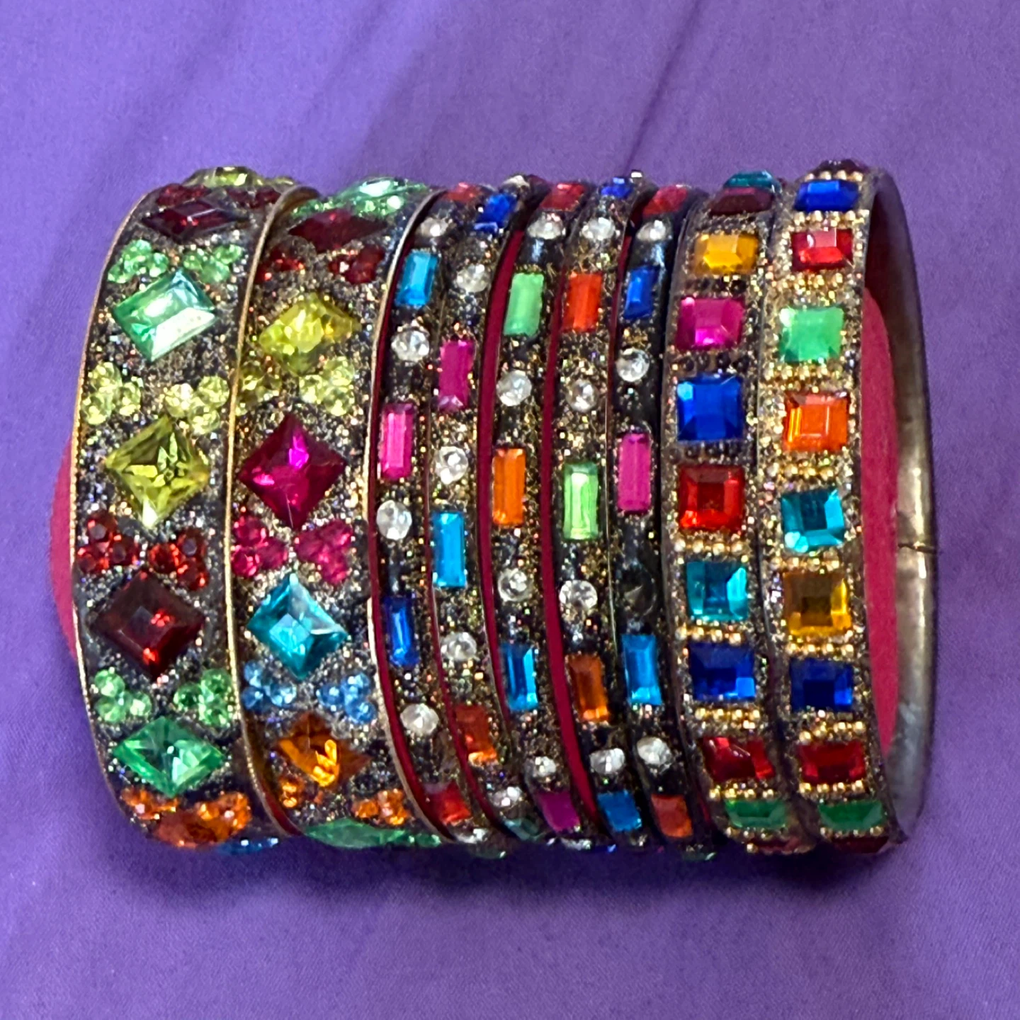 Set of 6 jewelled bangles - photo 3