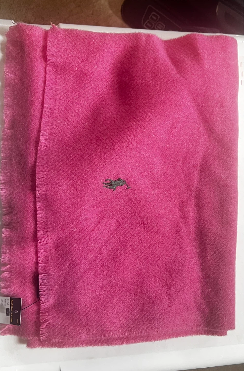 Polo Ralph Lauren Pink Wool Blend Scarf
