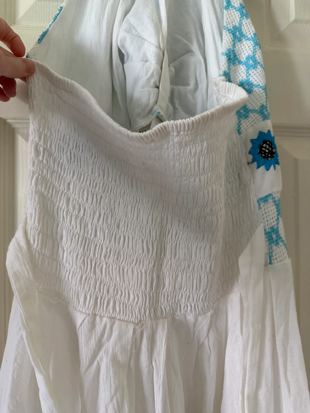 White and Blue Halter Dress - photo 3
