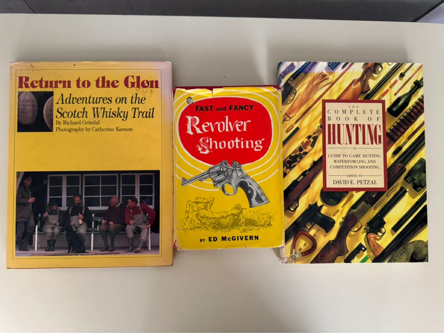 3 Hunting, Whisky Adventure and Revolver Shooting Books