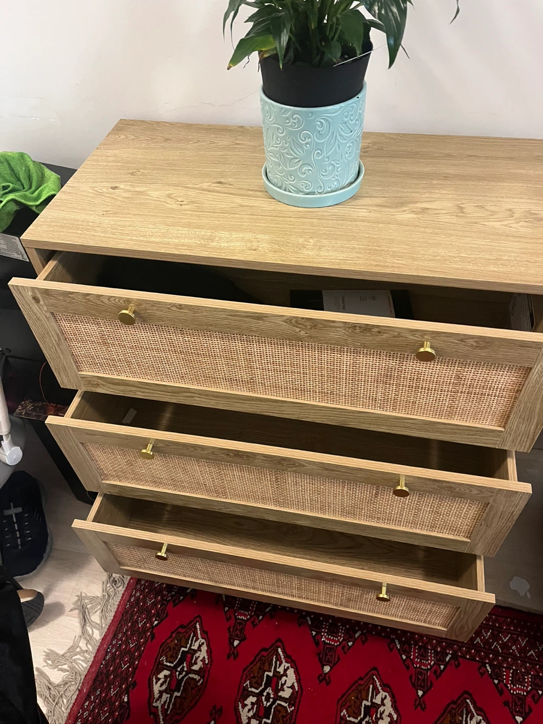 3-Drawer Rattan Dresser - photo 2