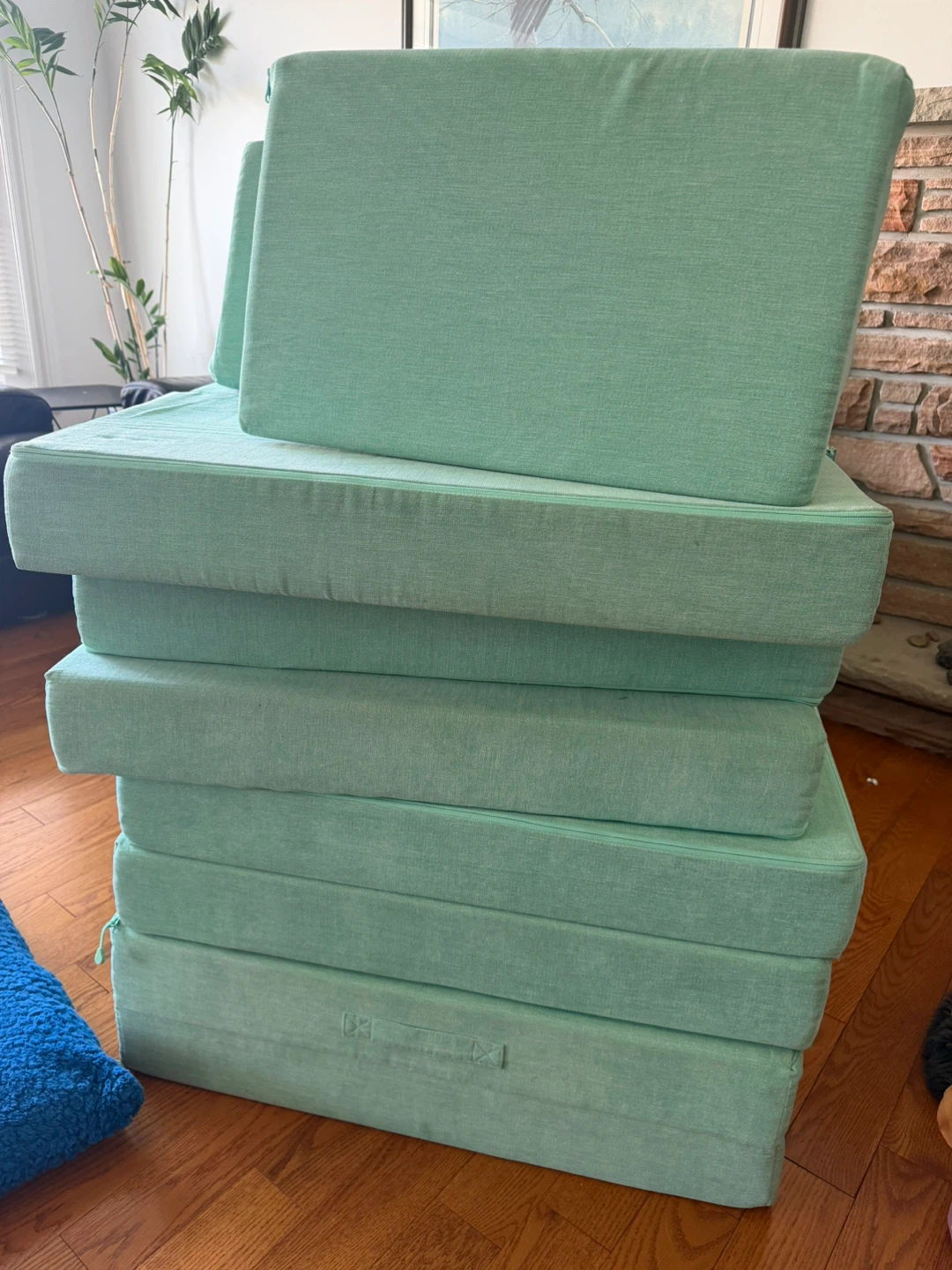 Modula couch Set of 6 Mint Green Cushions
