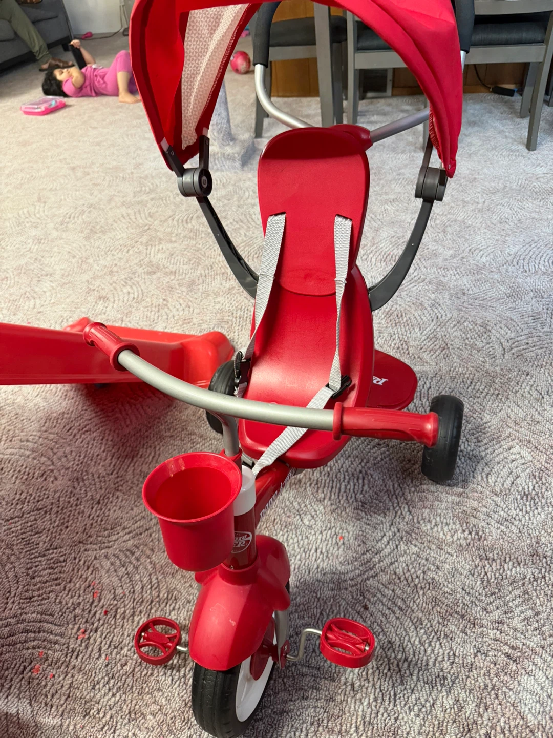 Radio Flyer Red Tricycle with Canopy and Parent Handle - photo 2