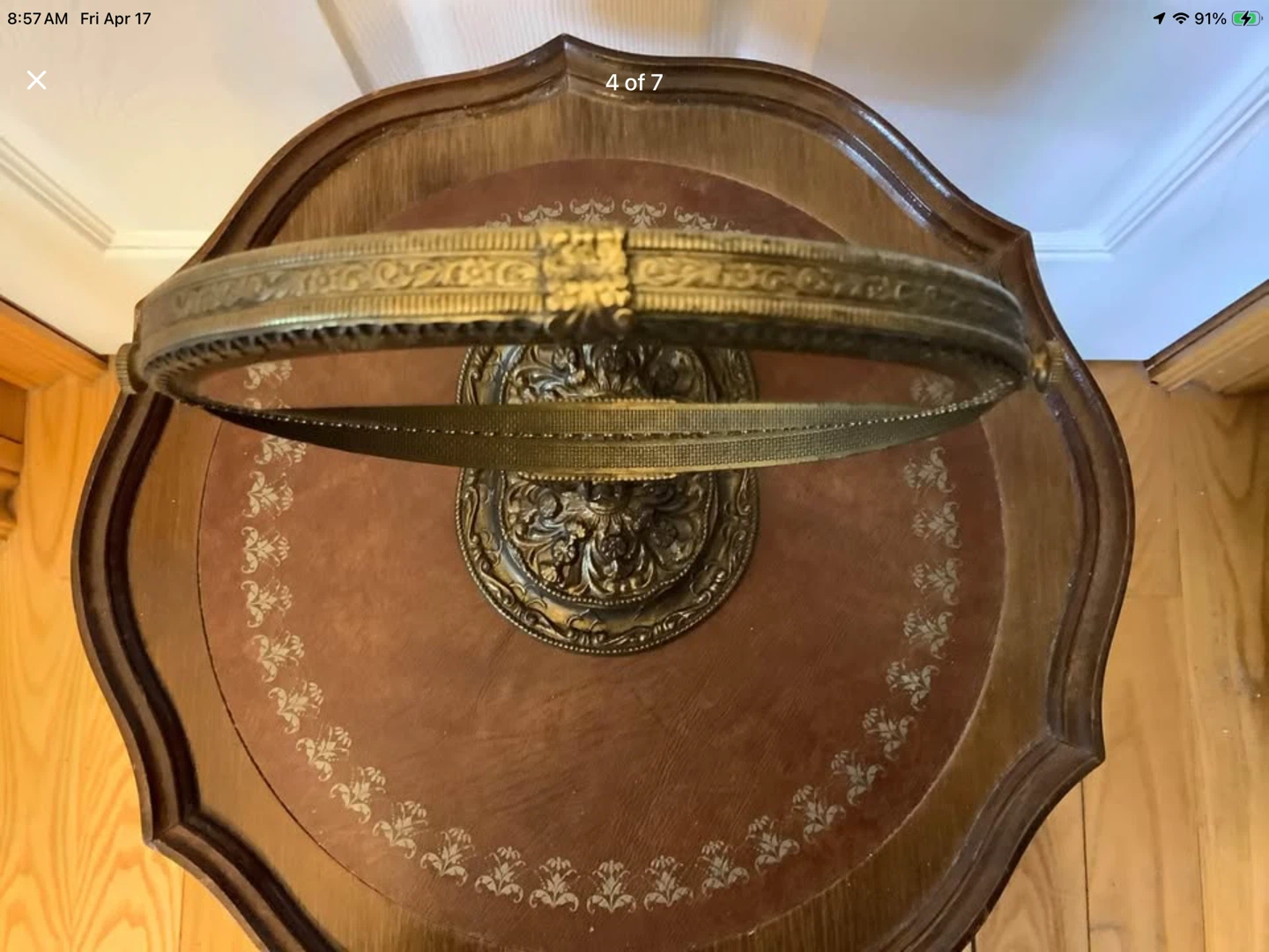 Vintage Double Sided Brass Vanity Mirror 🐞 - photo 3