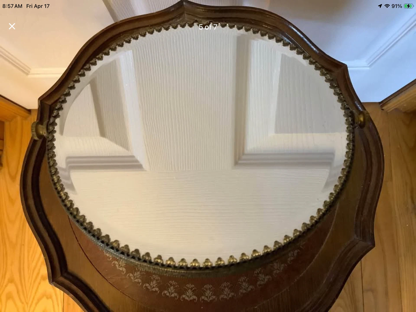 Vintage Double Sided Brass Vanity Mirror 🐞 - photo 5