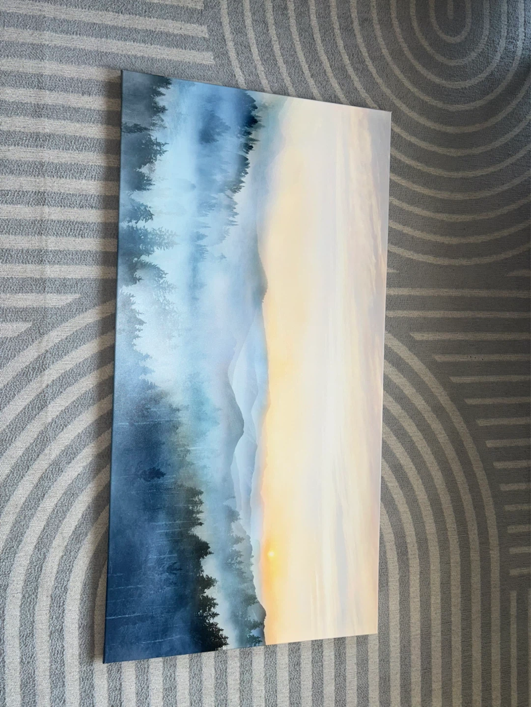 Misty Forest Mountain Sunset Canvas Art Print - photo 5