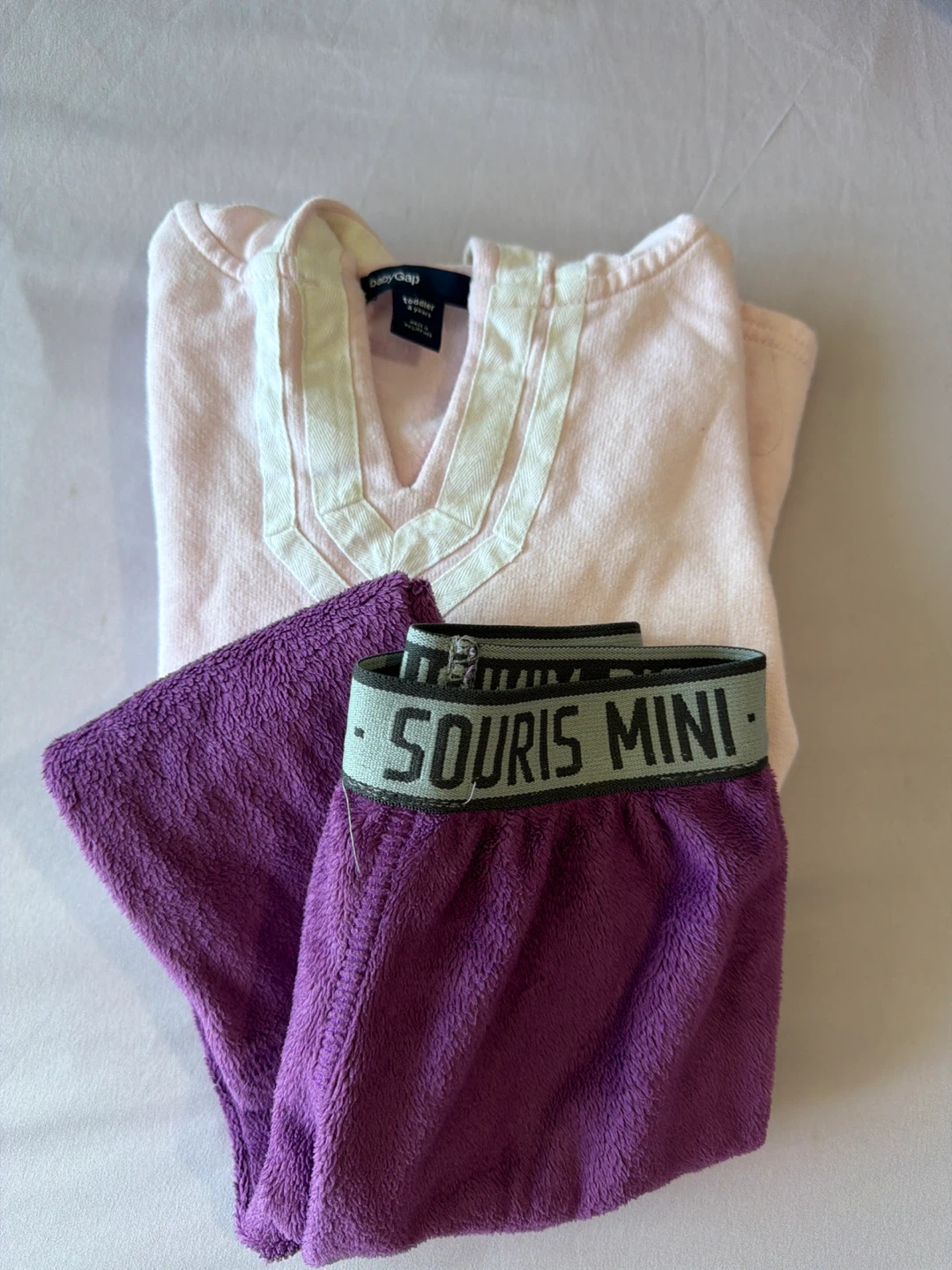 Baby Gap Pink Top & Souris Mini Purple Shorts Toddler 4T