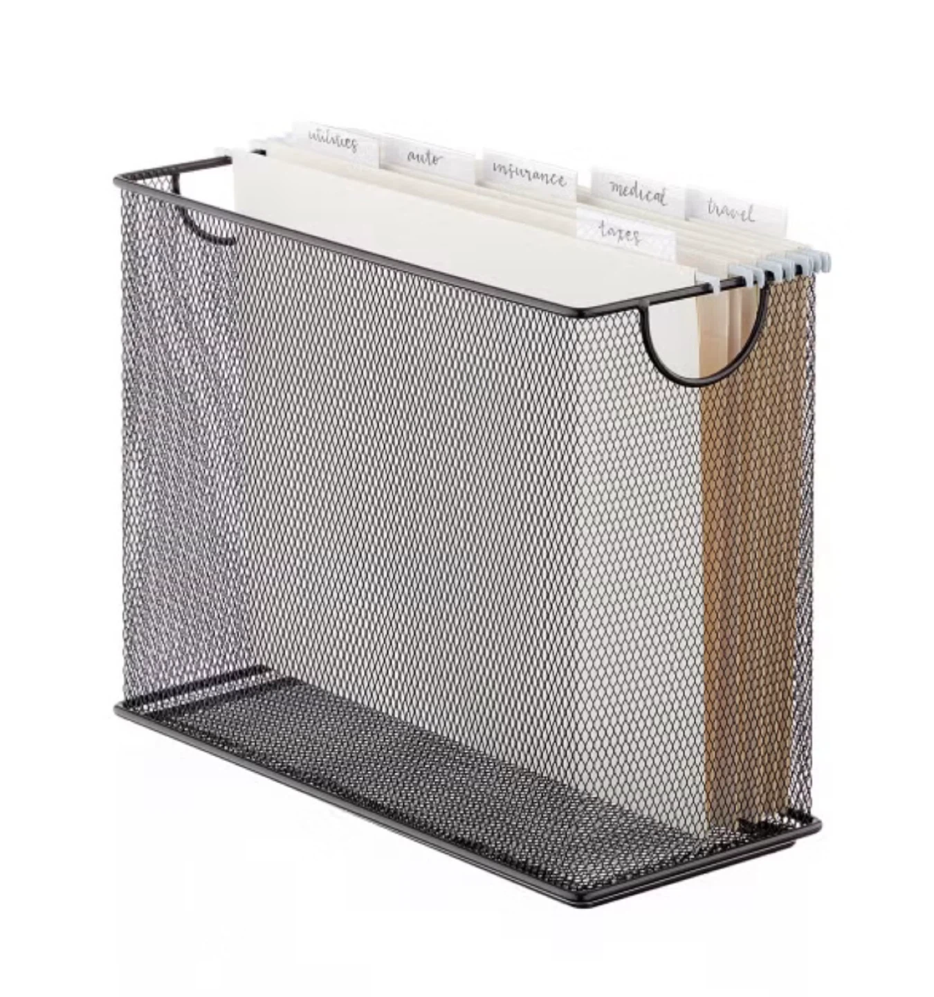 Six (6) Black Mesh File Organizer Holders - photo 2