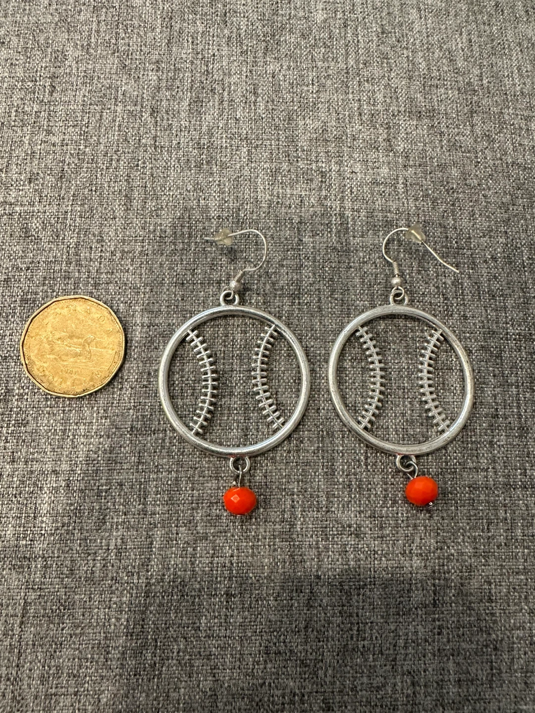Baseball earrings