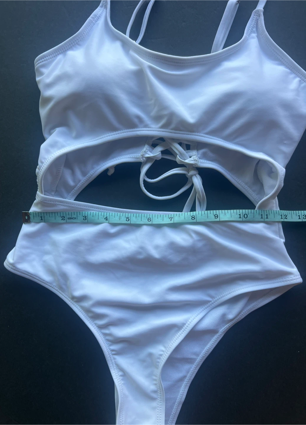 One-Piece Swimsuit with Lace-Up Back - photo 5