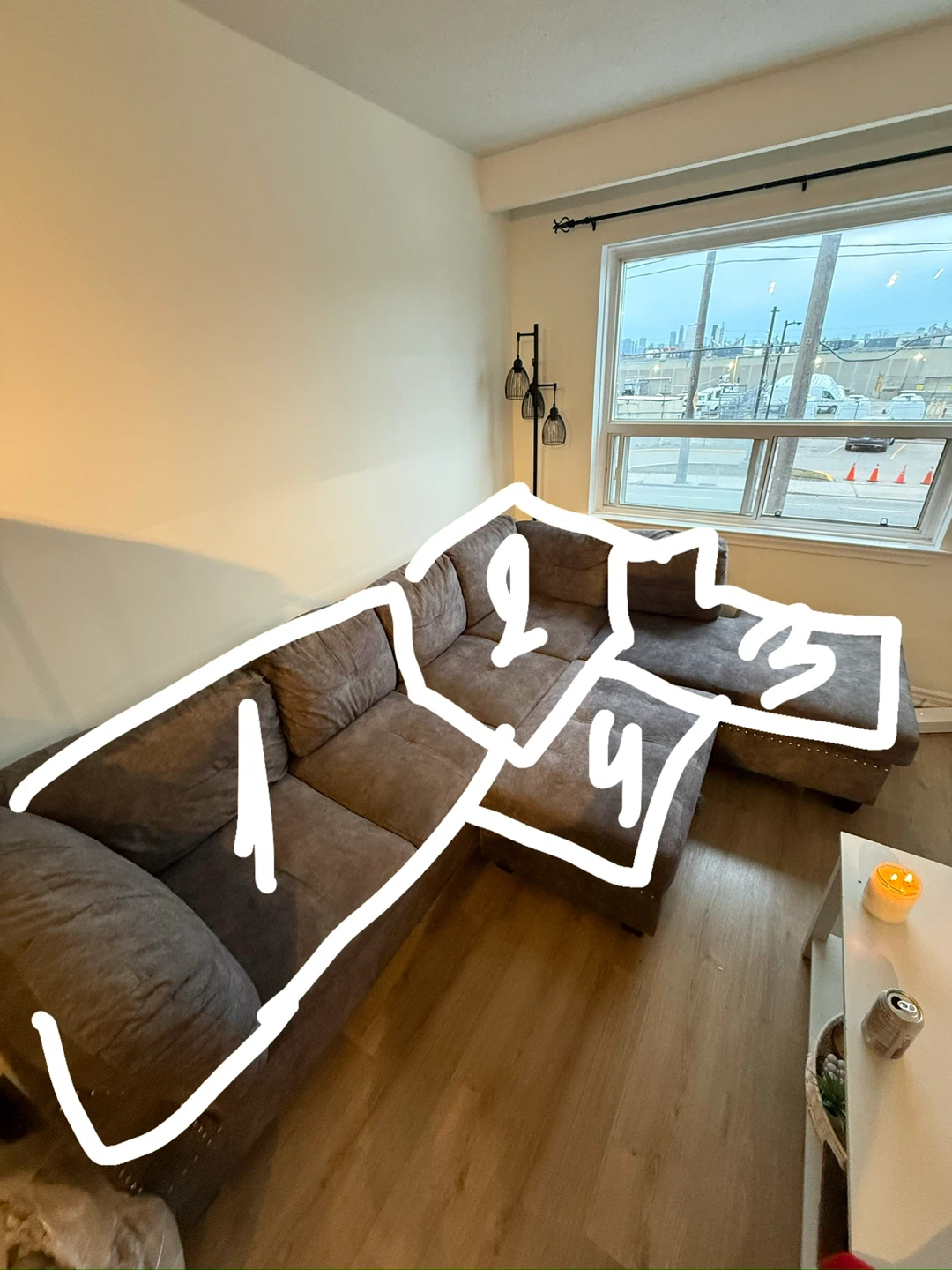 Modular Grey Sectional Sofa with Storage Ottoman - photo 4