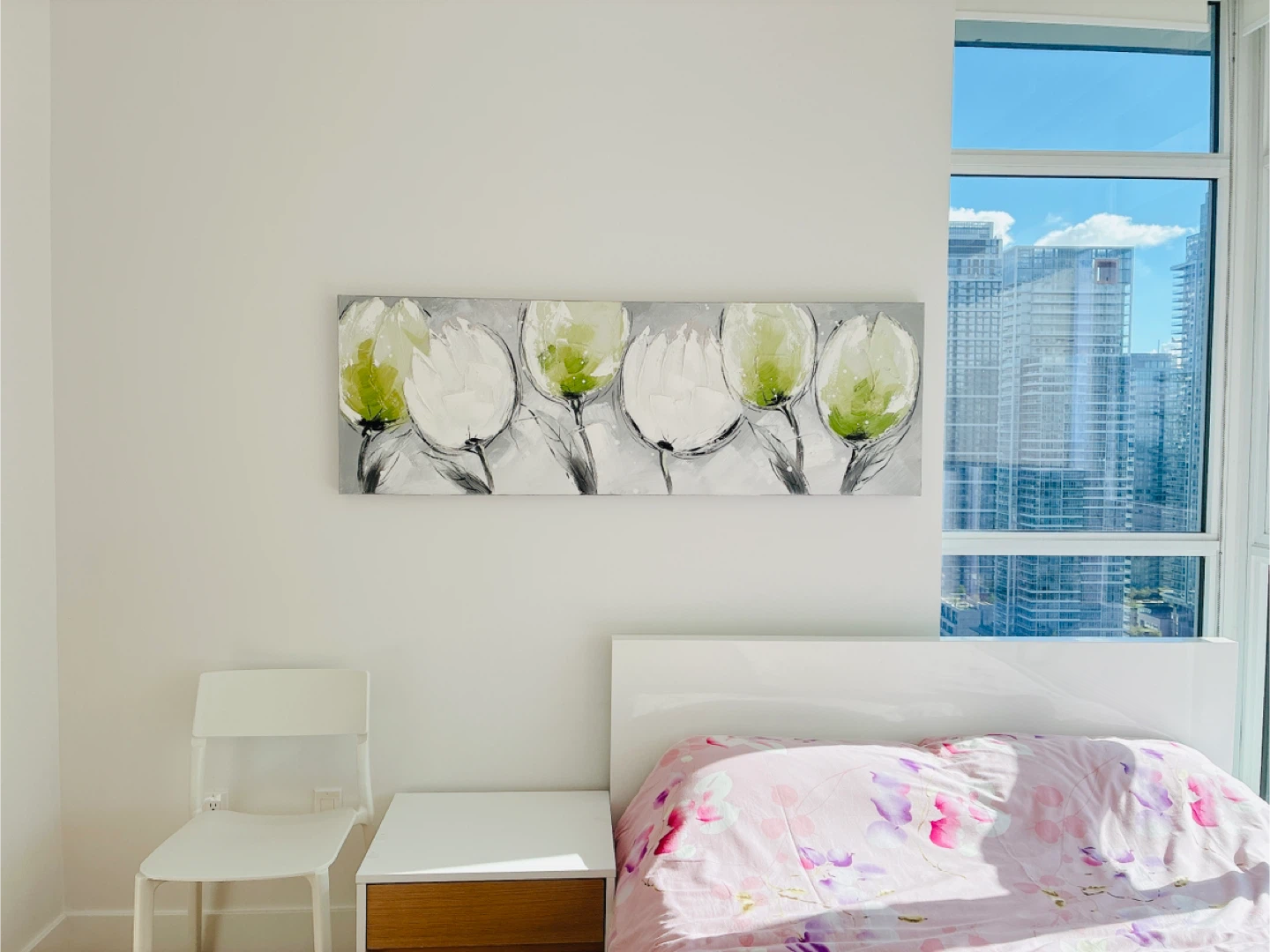 Canvas Wall Art Print Abstract Floral Painting - photo 2