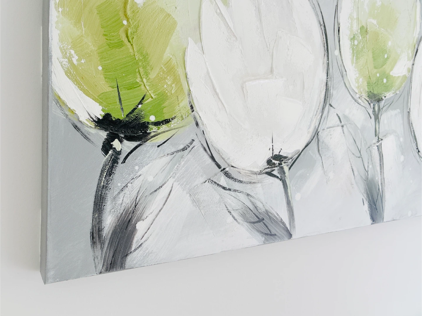 Canvas Wall Art Print Abstract Floral Painting - photo 4