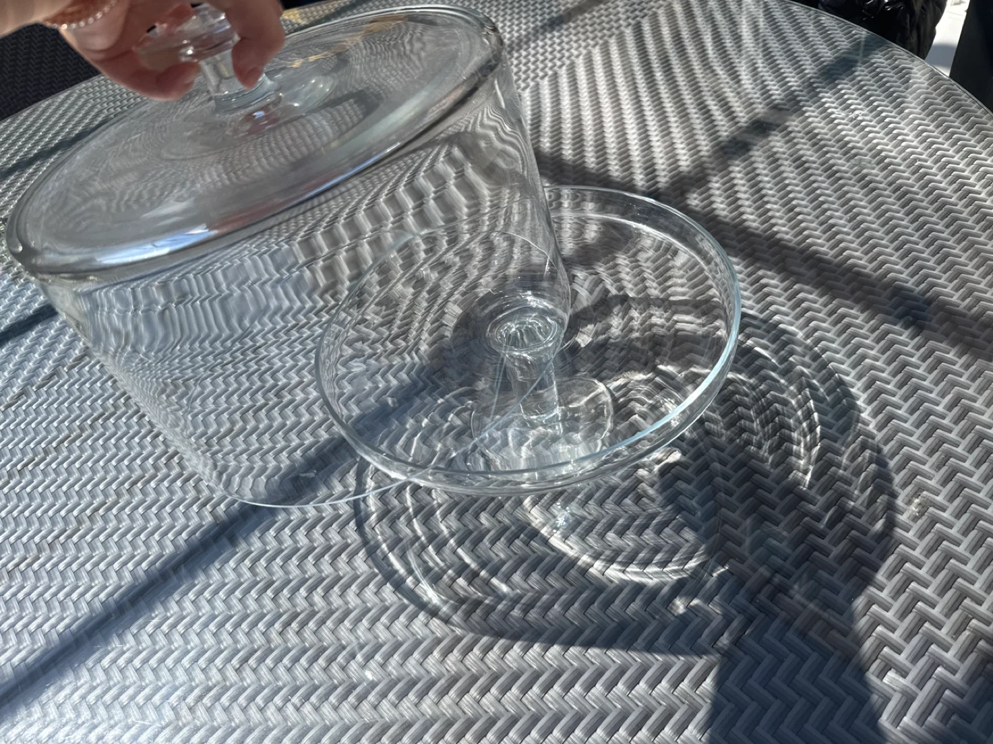 Glass Cake Stand with Lid - photo 3
