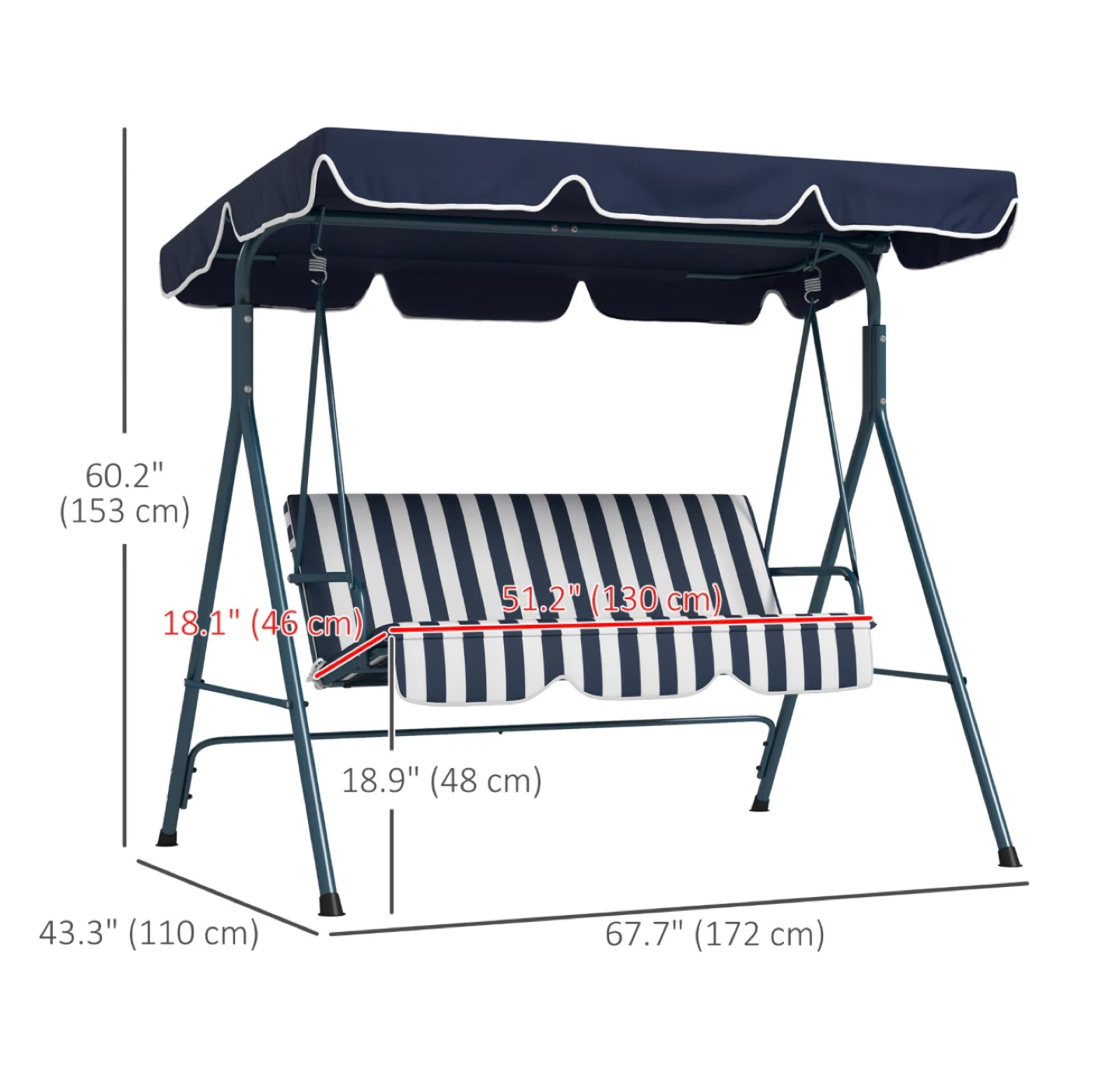 Patio Swing with Canopy - photo 2