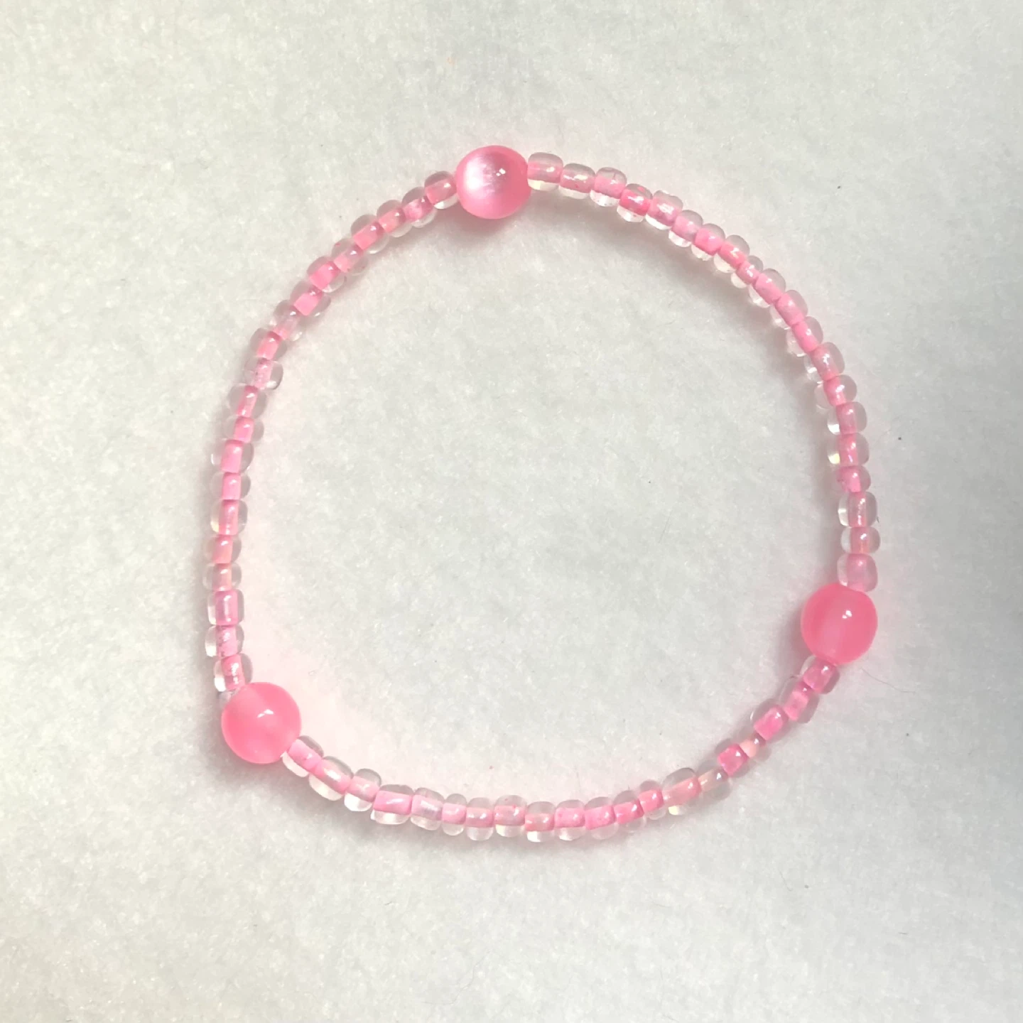 Baby Pink Beaded Bracelet