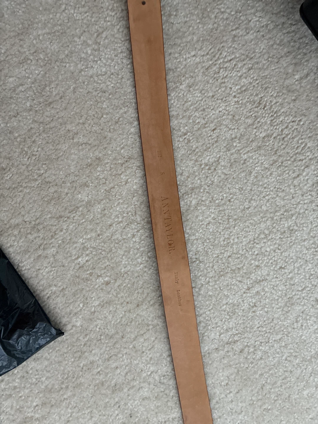 Ann Taylor Brown Croc Embossed Leather Belt - Size S - photo 2