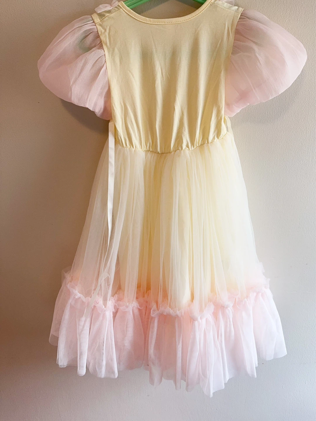 Girls Yellow Tulle Dress Toddler size 5-6T - photo 2