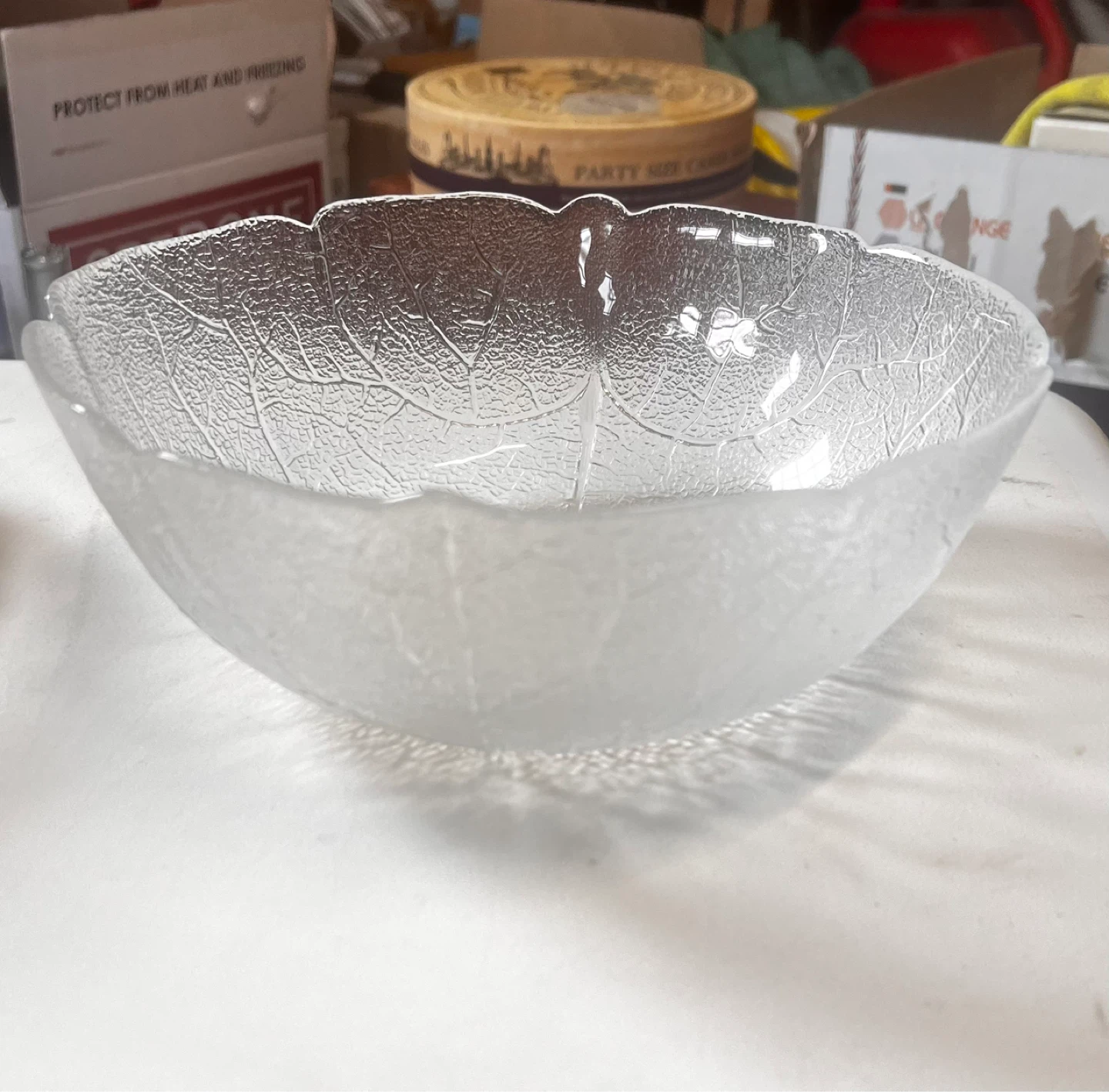 Two Glass Serving Bowls