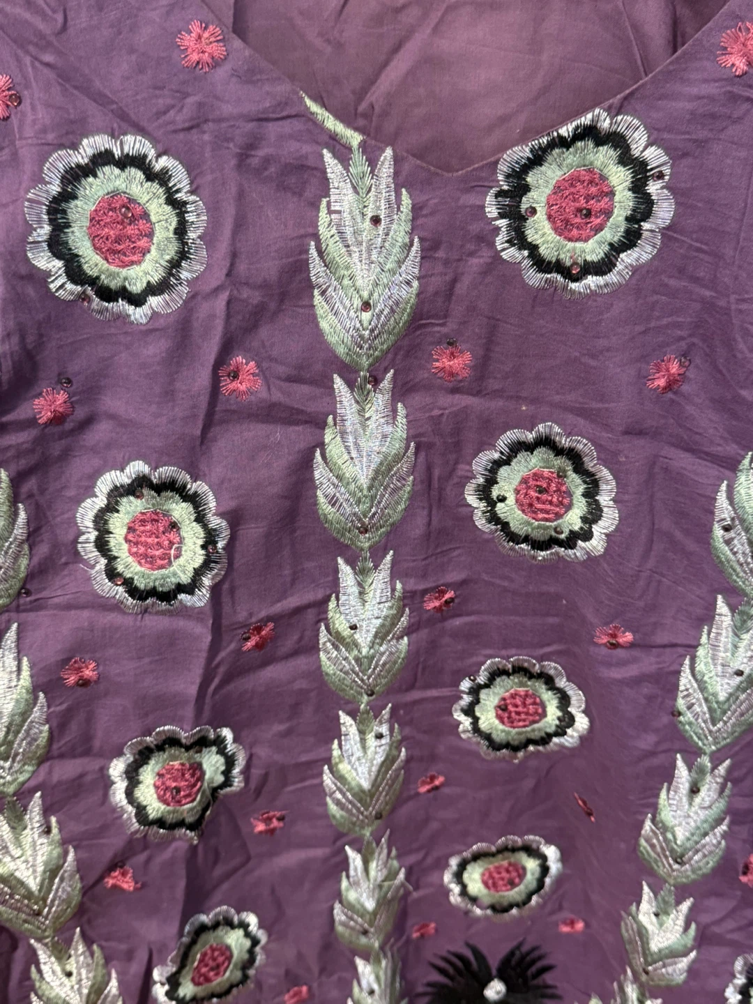 Purple Embroidered Kurti - photo 4