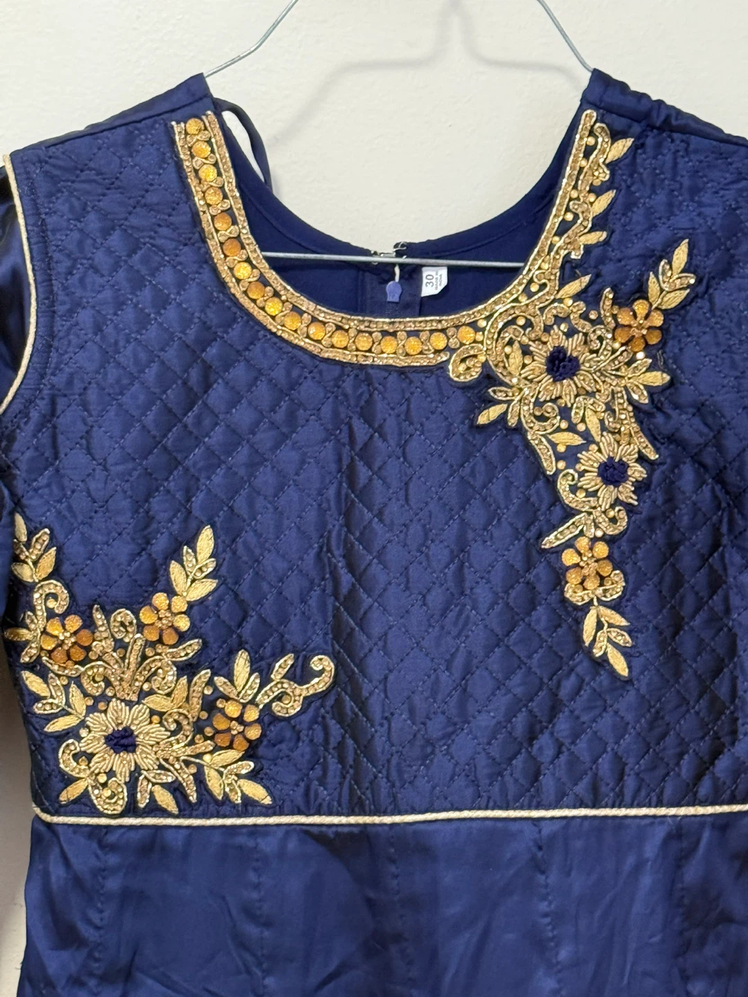 Blue and Gold Embroidered Dress 💙 - photo 4