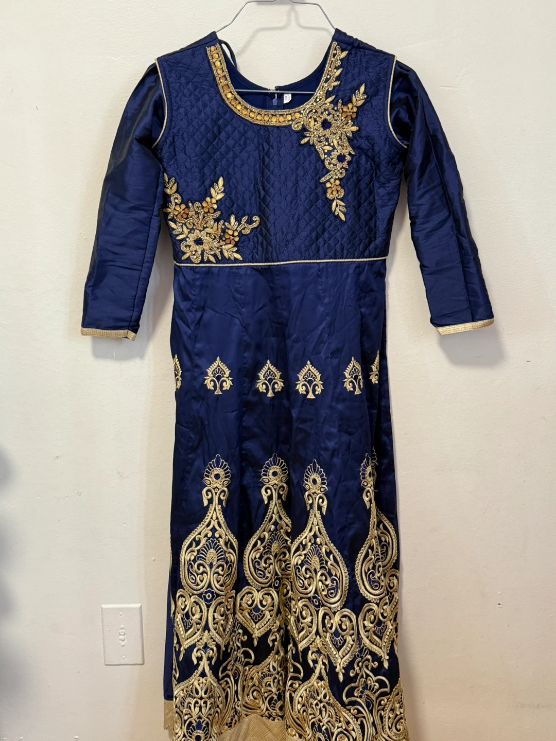 Blue and Gold Embroidered Dress 💙