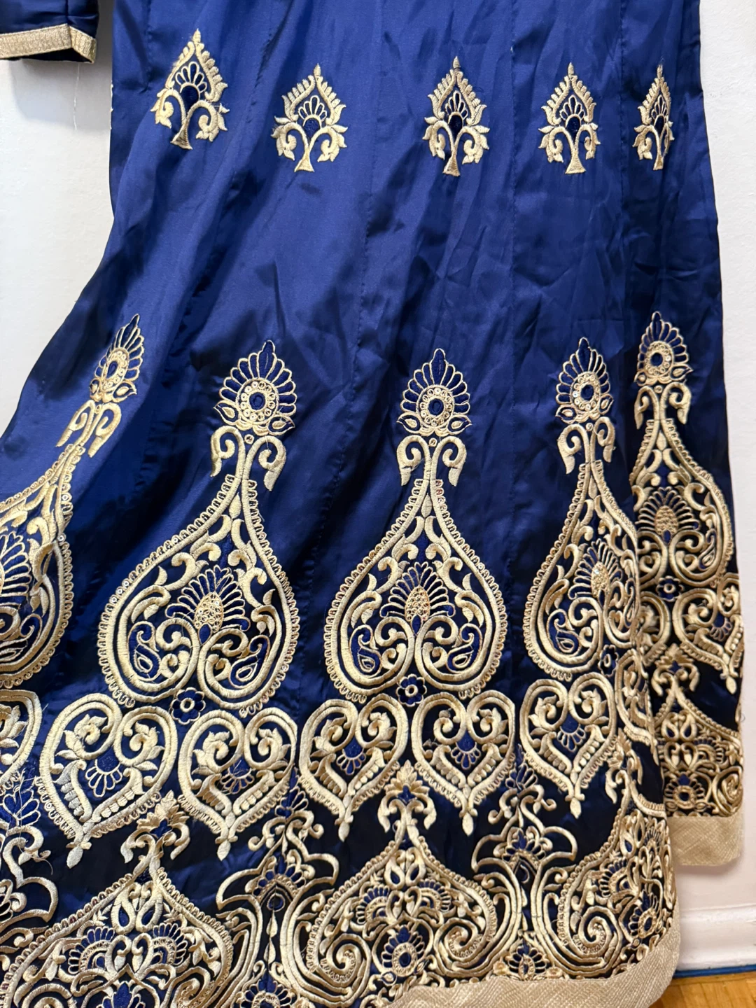 Blue and Gold Embroidered Dress 💙 - photo 5