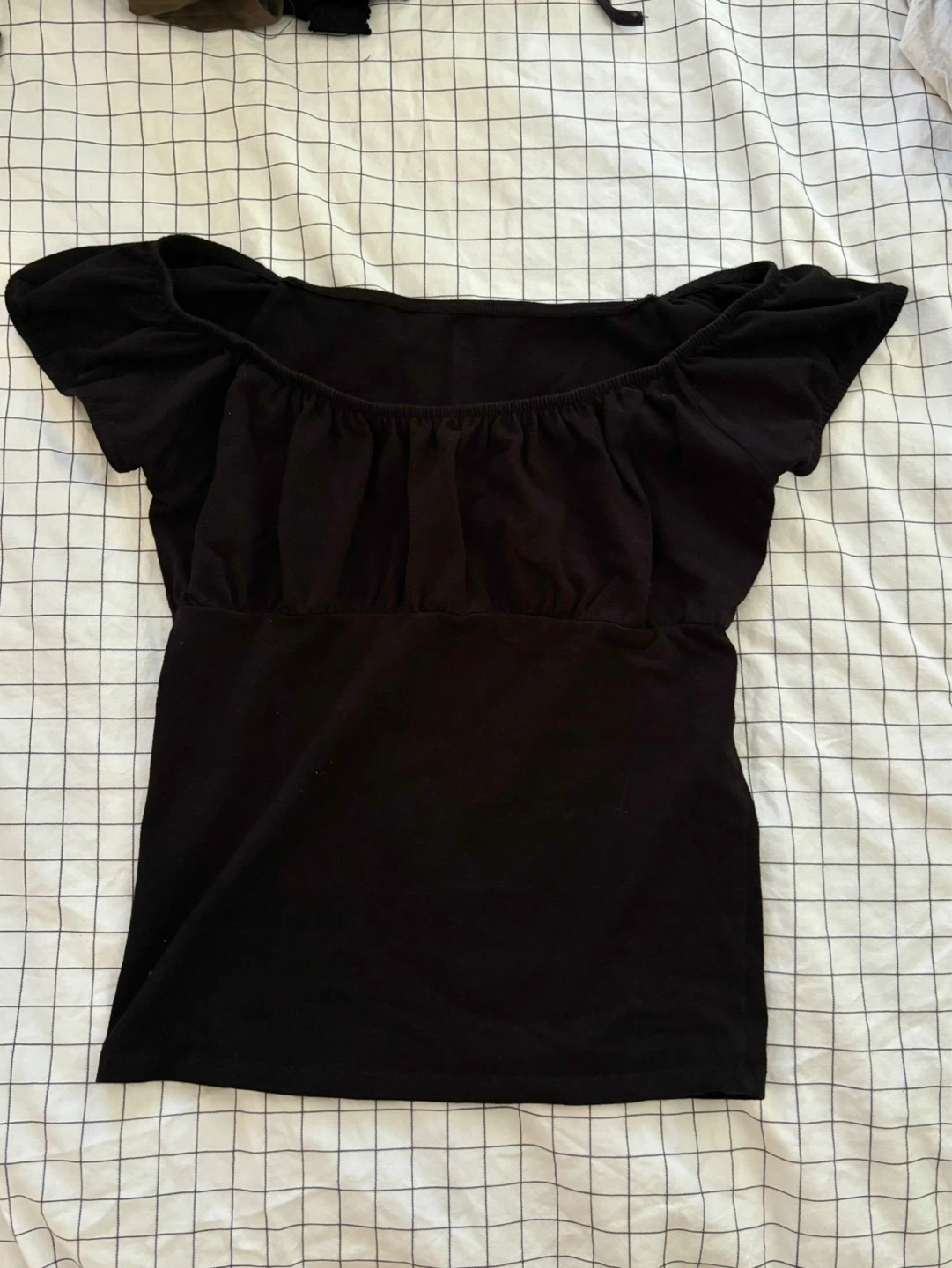 Brandy Melville Black Off-the-Shoulder Top