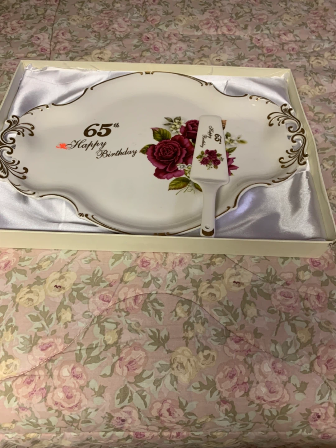 Happy Birthday 65th Cake Serving Set