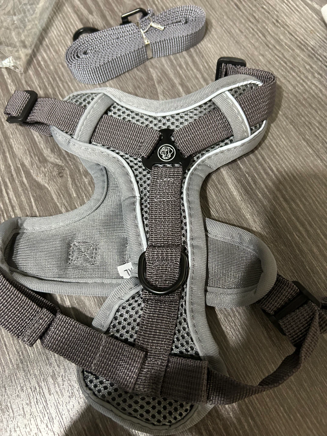 Adjustable Cat and Dog Harness and Leash Set (Grey XL) - photo 2