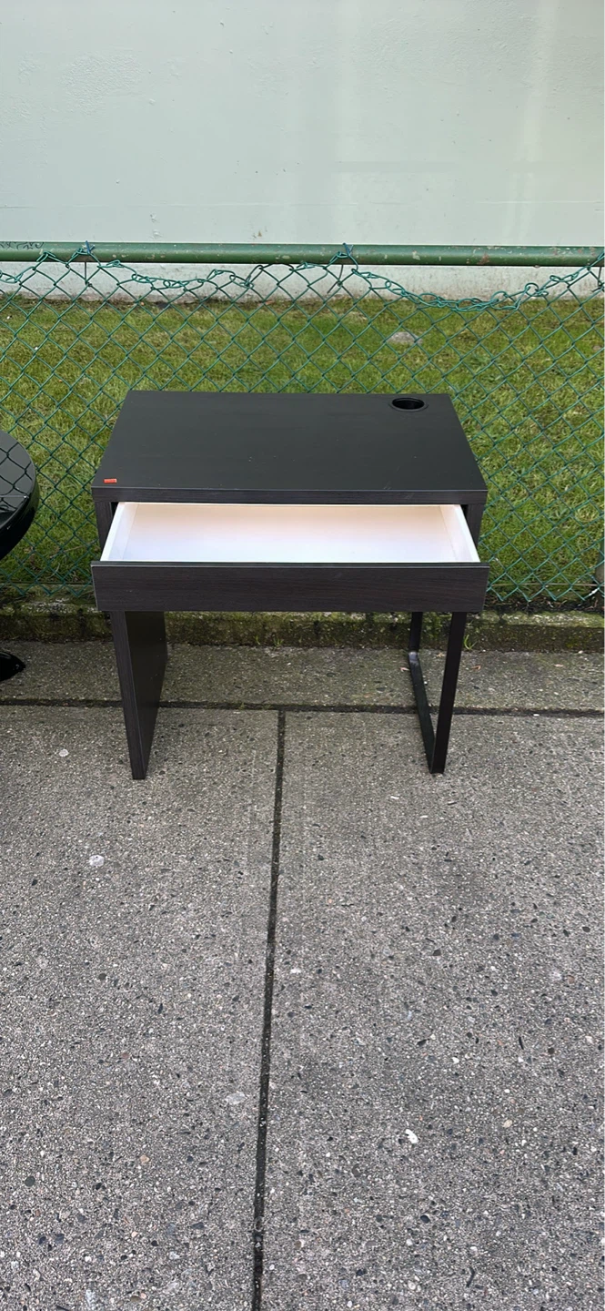 Dark Brown Desk with Drawer - photo 4