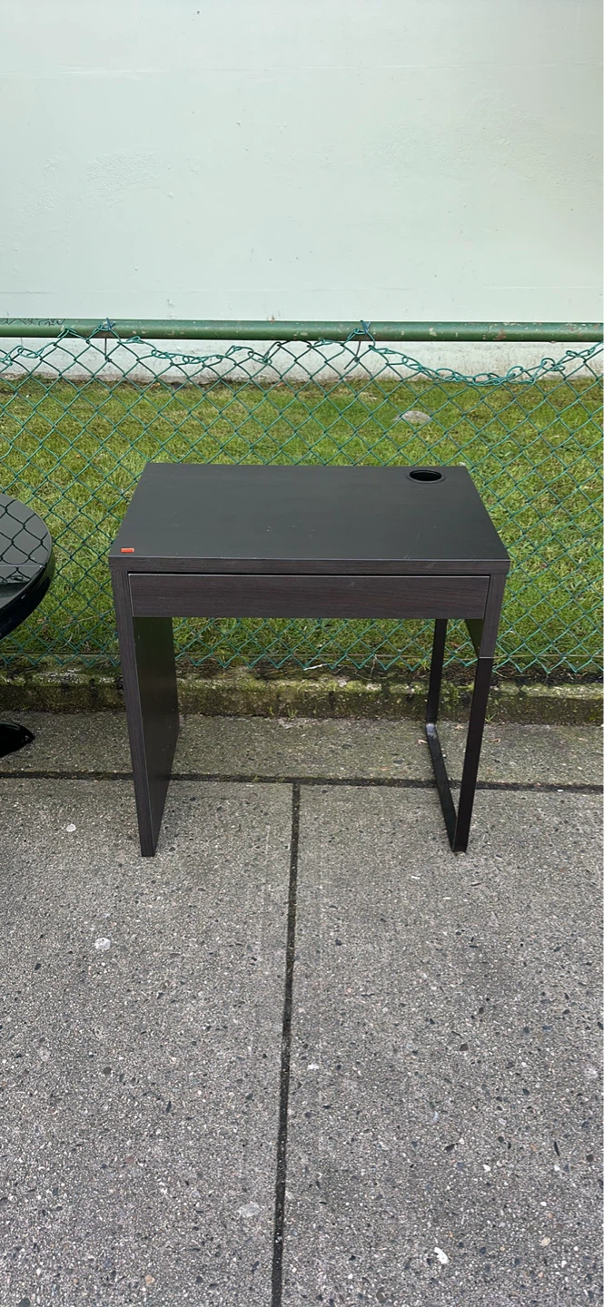 Dark Brown Desk with Drawer - photo 2