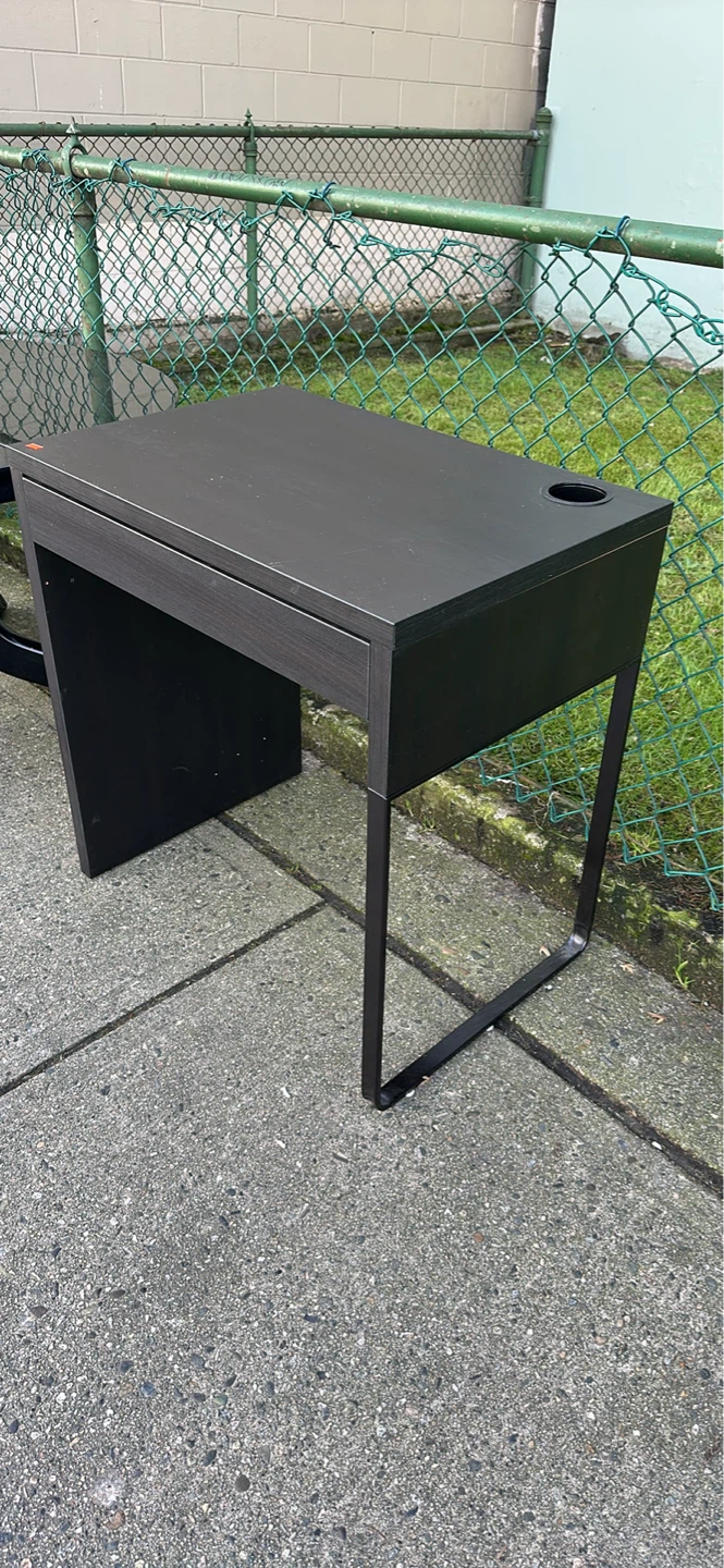 Dark Brown Desk with Drawer - photo 3