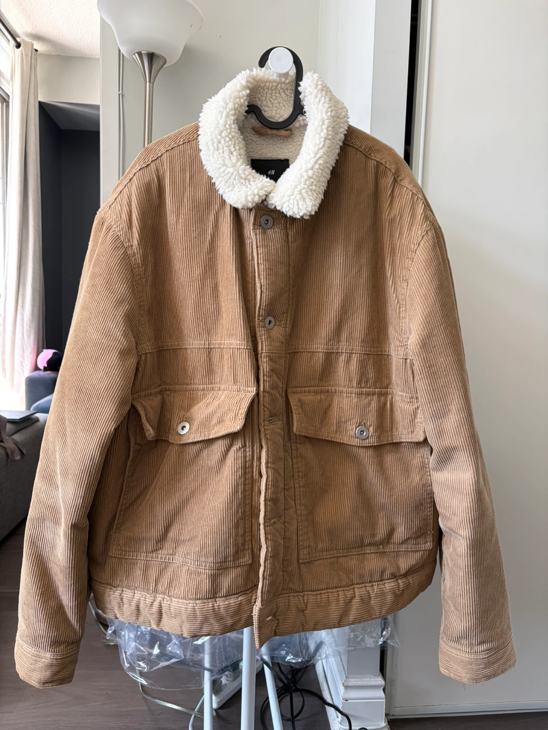 H&M Corduroy Sherpa Lined Jacket
