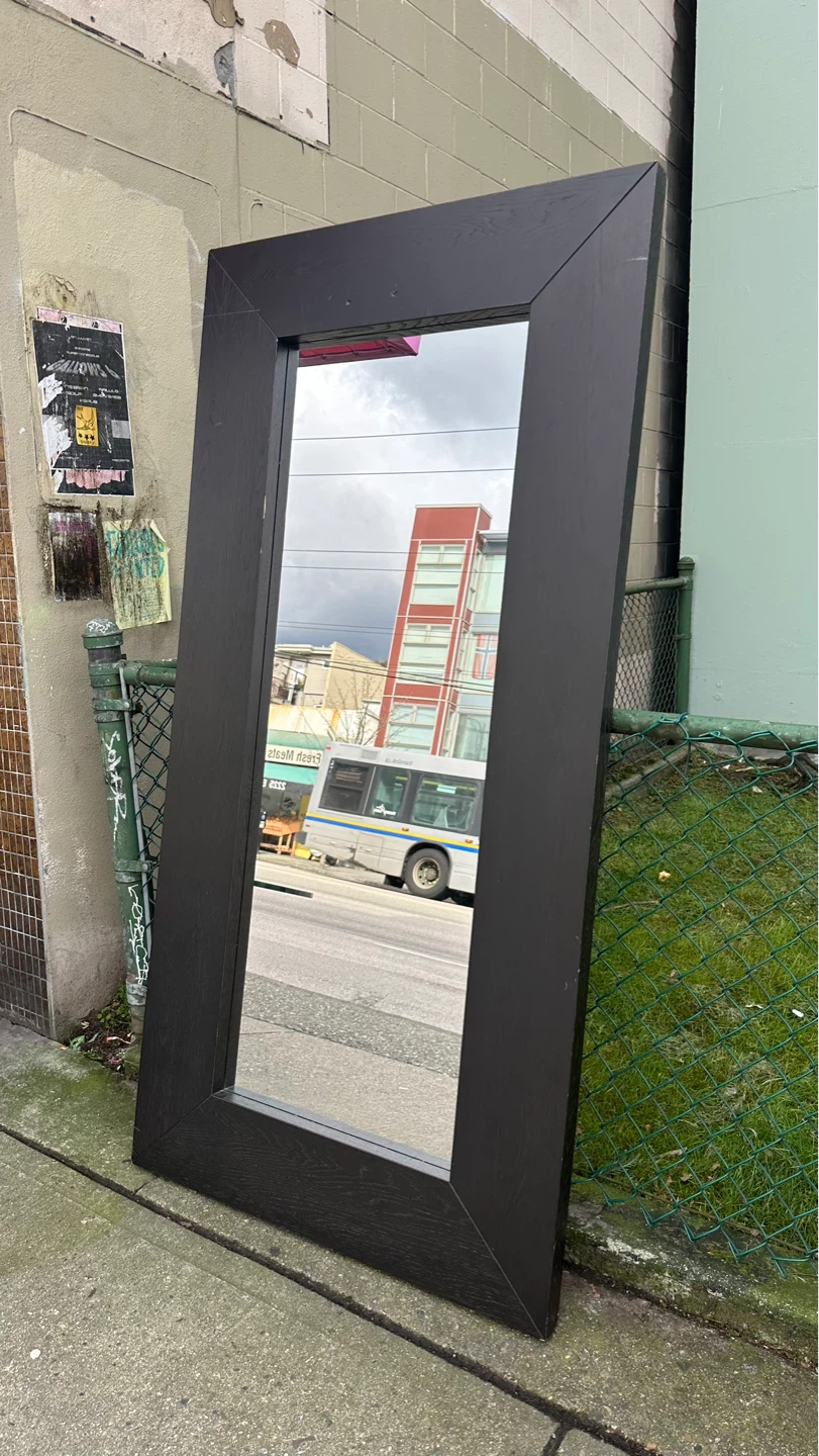 Large Black Framed Mirror - photo 2