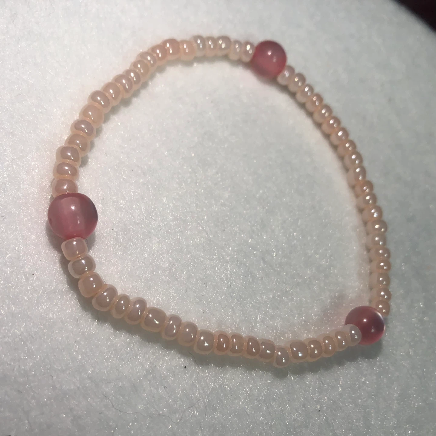 Light Pink Beaded Bracelet - photo 2