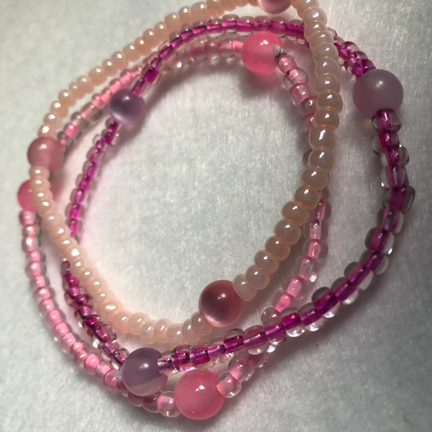 Light Pink Beaded Bracelet - photo 3
