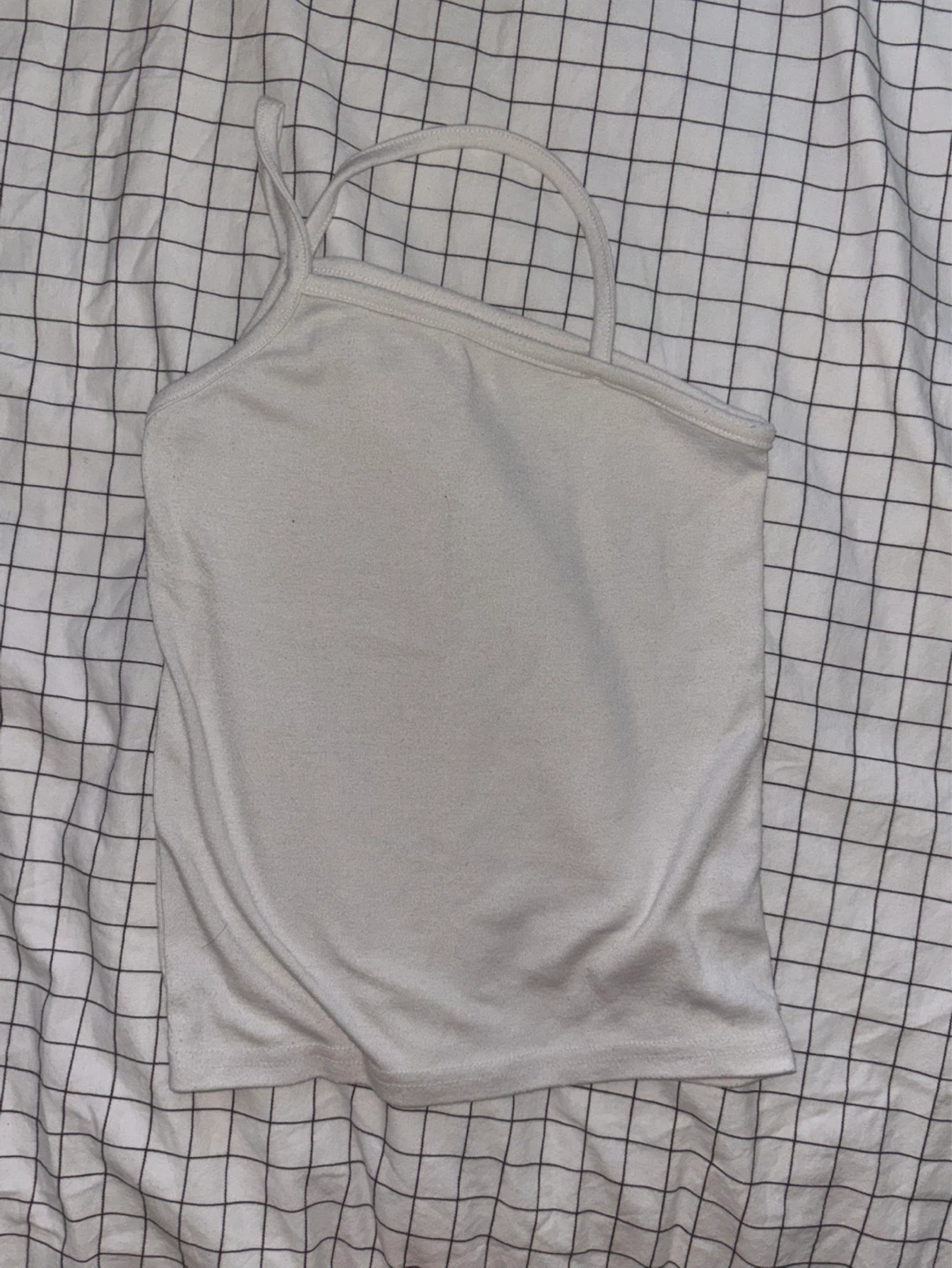White One-Shoulder Tank Top