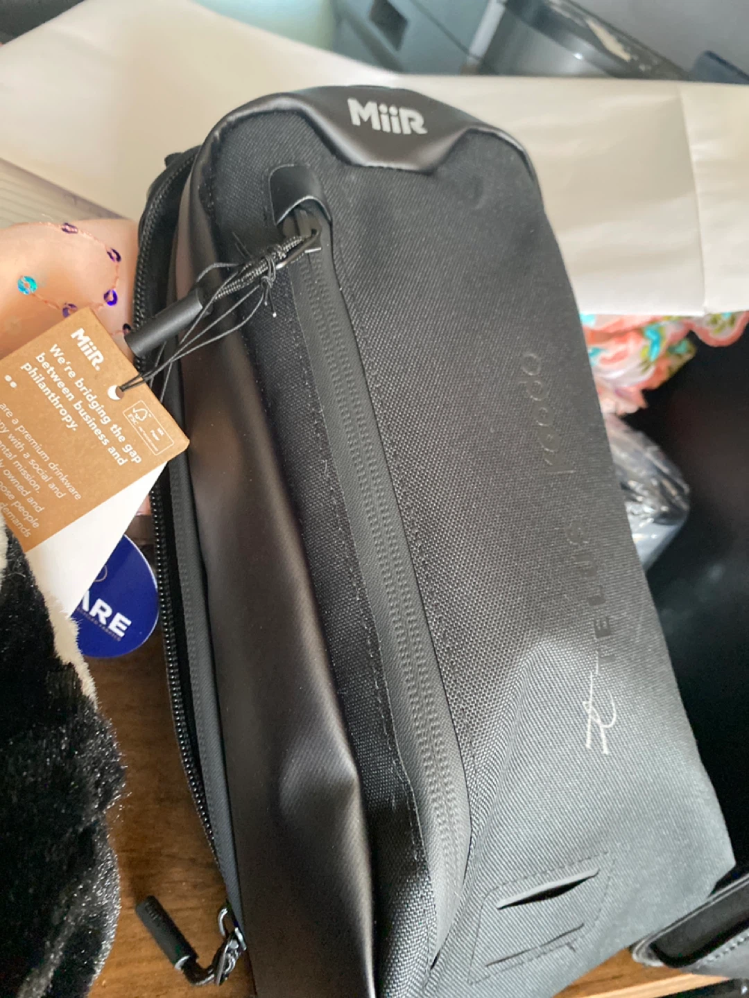 MiiR Black Sling Bag with teddy bear - photo 3