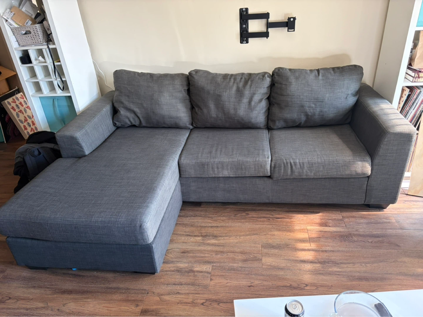 Dark Grey Sectional Sofa with L or R chaise - photo 4