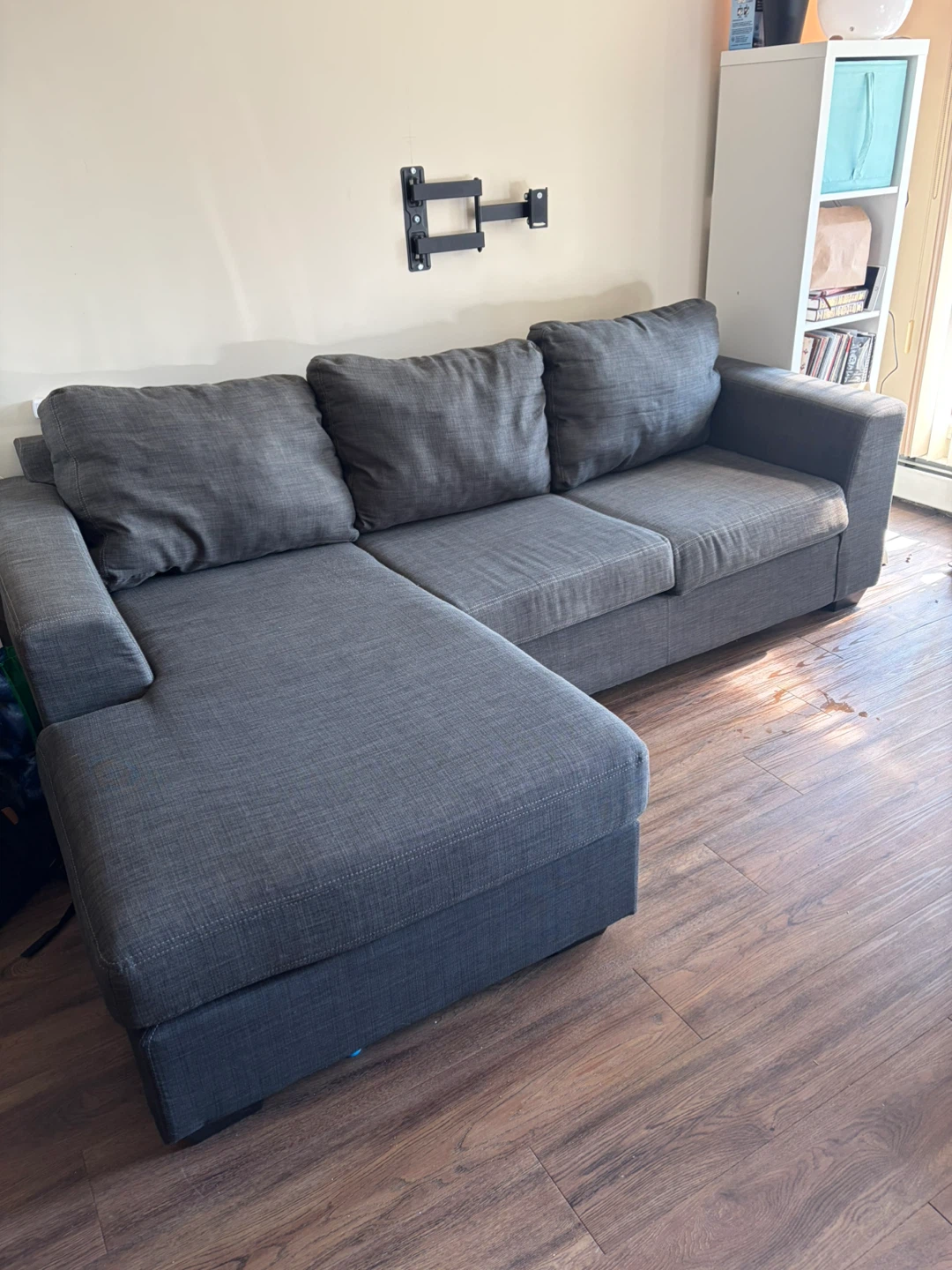 Dark Grey Sectional Sofa with L or R chaise - photo 5