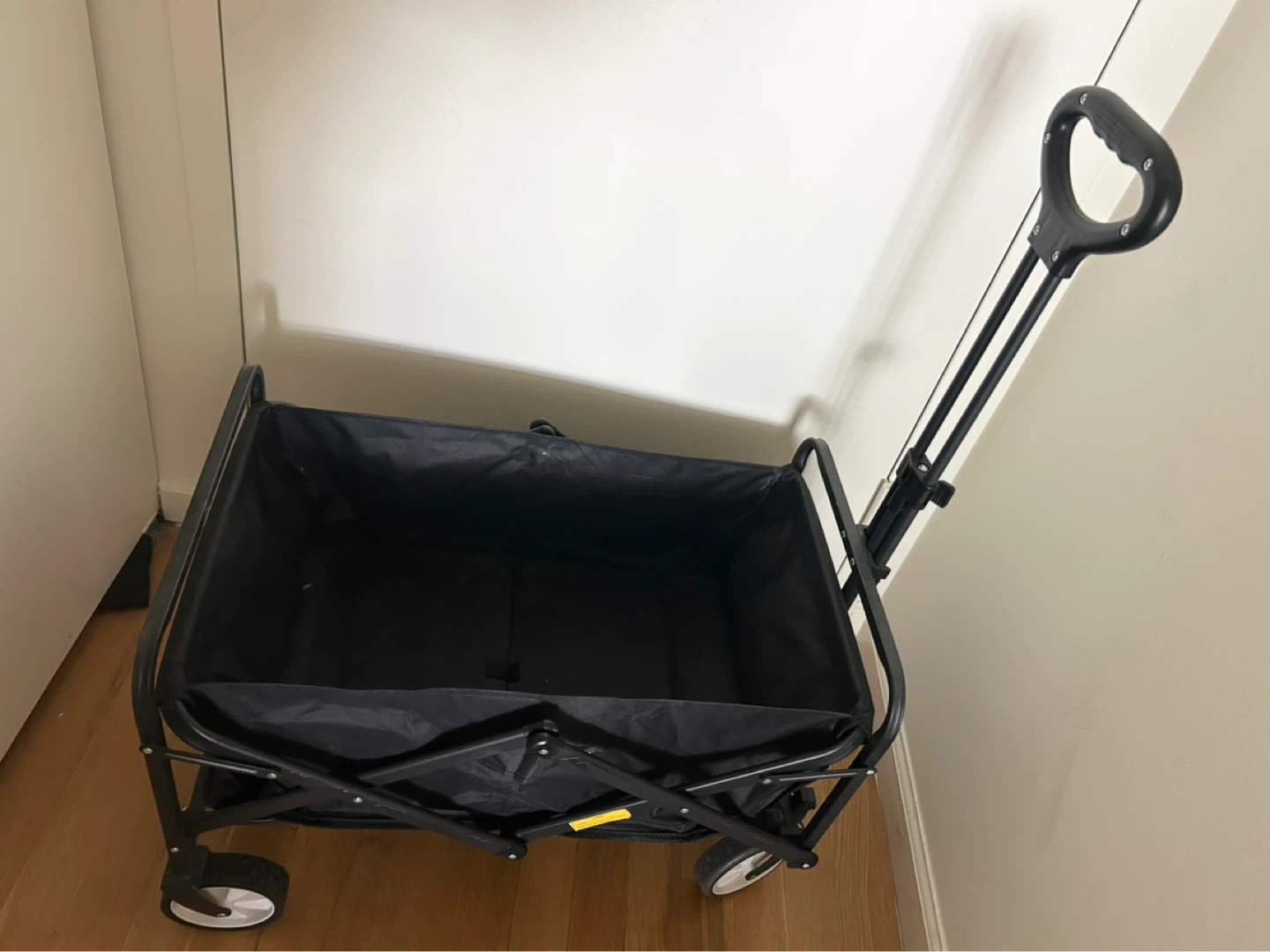 Black Folding Utility Cart with Handle