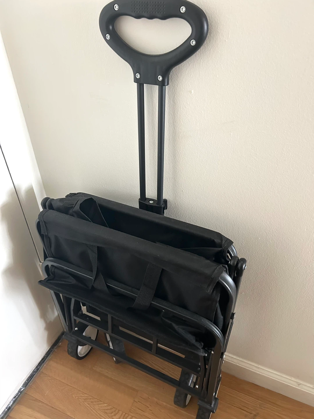 Black Folding Utility Cart with Handle - photo 2