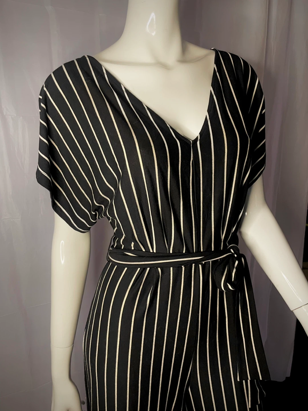 Black and White Striped Jumpsuit - photo 3